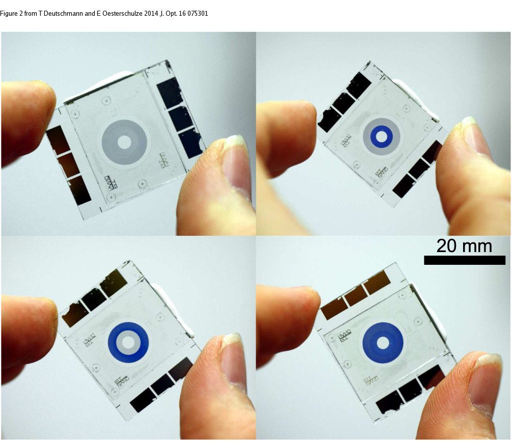 Imagen del iris electrocrómico. T Deutschmann y E Oesterschulze