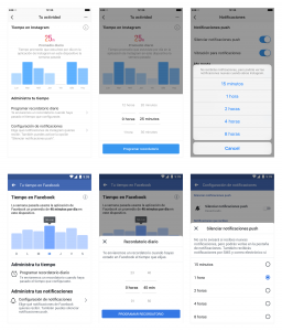 Facebook e Instagram incluyen opciones para controlar su tiempo de uso/EFE