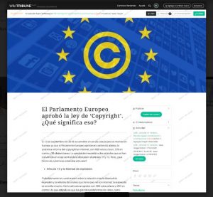 Pantallazo de WikiTribune, el periódico colaborativo de Wikipedia.