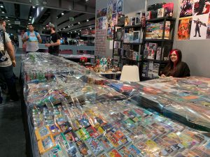 Imagen de vendedores de videojuegos antiguos en Madrid Games Week/EFE/CELIA SIERRA