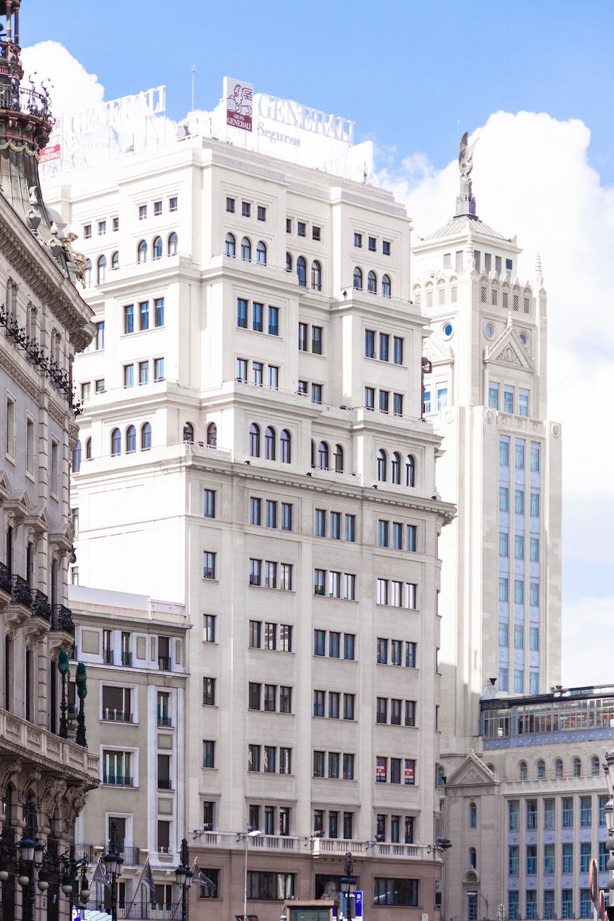 white concrete buildings